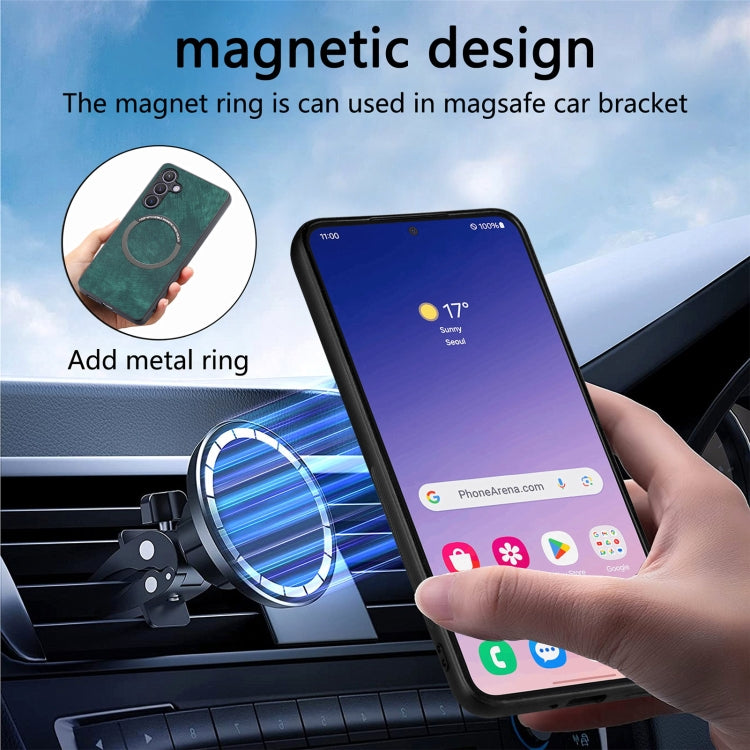 For Samsung Galaxy S24+ 5G CaseNeo MagSafe RFID Anti-theft Retro Leather Phone Case(Green) by CaseNeo