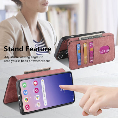 For Samsung Galaxy S23 FE 5G CaseNeo MagSafe RFID Anti-theft Retro Leather Phone Case(Pink) by CaseNeo