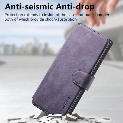 For Samsung Galaxy S23 Ultra 5G CaseNeo MagSafe RFID Anti-theft Retro Leather Phone Case(Purple) by CaseNeo