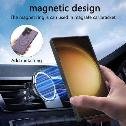 For Samsung Galaxy S23 Ultra 5G CaseNeo MagSafe RFID Anti-theft Retro Leather Phone Case(Purple) by CaseNeo