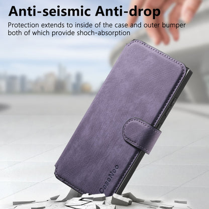 For Samsung Galaxy S22 Ultra 5G CaseNeo MagSafe RFID Anti-theft Retro Leather Phone Case(Purple) by CaseNeo