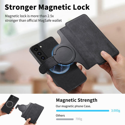 For Samsung Galaxy S22+ 5G CaseNeo MagSafe RFID Anti-theft Retro Leather Phone Case(Black) by CaseNeo