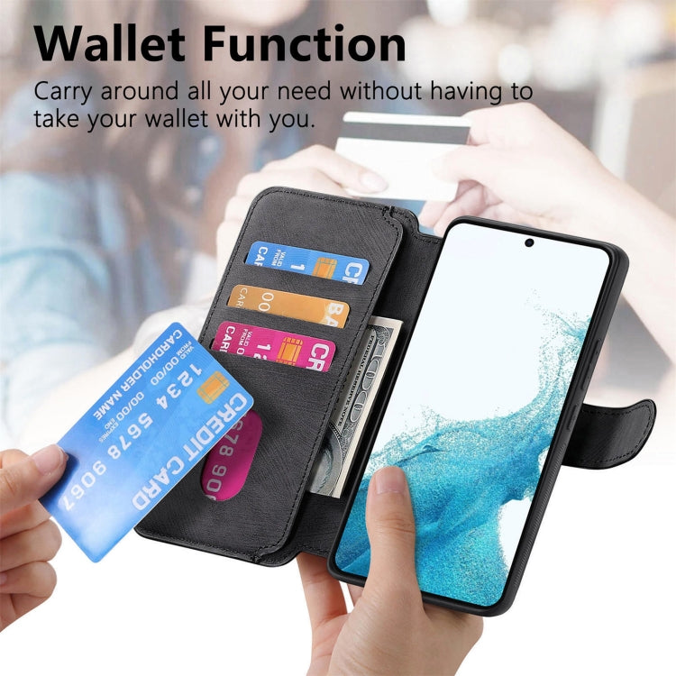 For Samsung Galaxy S22 5G CaseNeo MagSafe RFID Anti-theft Retro Leather Phone Case(Black) by CaseNeo