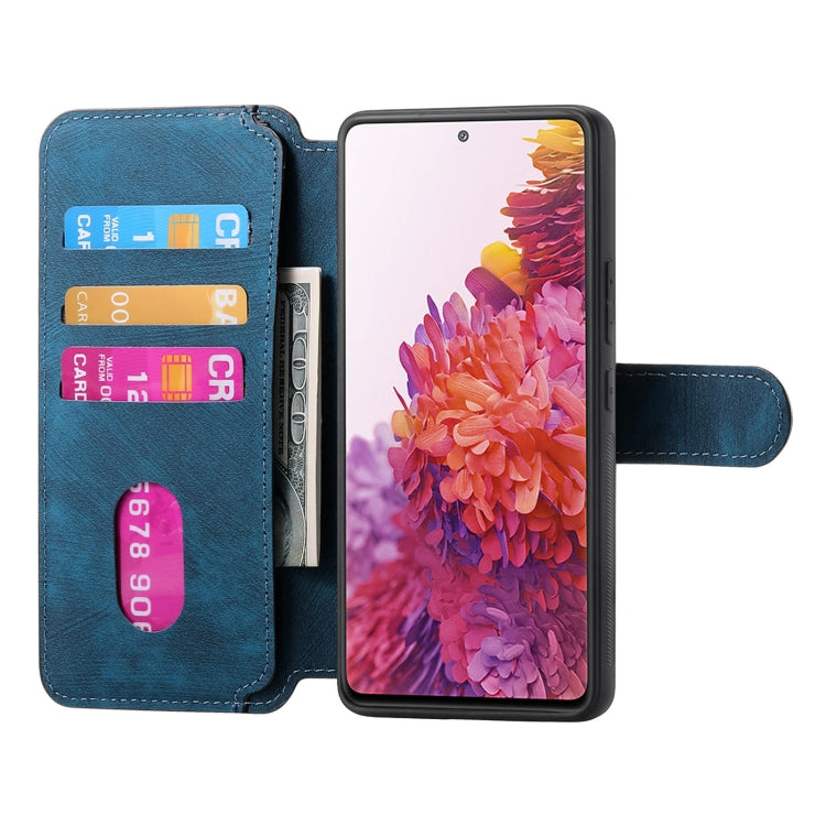For Samsung Galaxy S20 FE CaseNeo MagSafe RFID Anti-theft Retro Leather Phone Case(Blue) by CaseNeo
