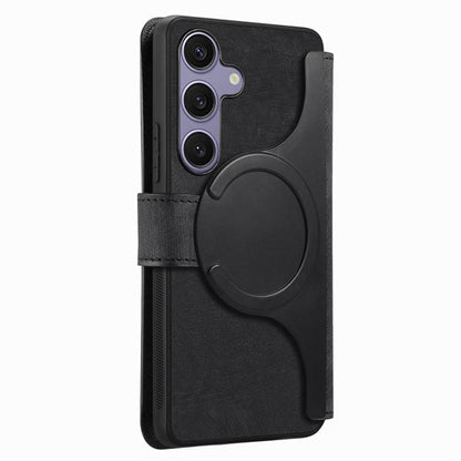 For Samsung Galaxy S25+ 5G CaseNeo MagSafe RFID Anti-theft Retro Leather Phone Case(Black) by CaseNeo