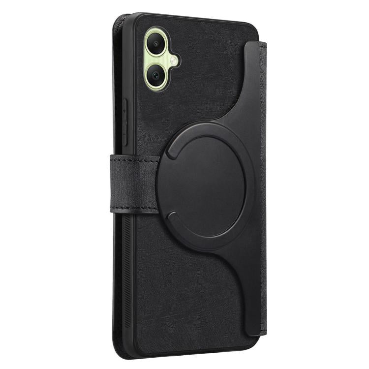 For Samsung Galaxy A06 CaseNeo MagSafe RFID Anti-theft Retro Leather Phone Case(Black) by CaseNeo