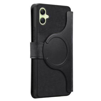 For Samsung Galaxy A06 CaseNeo MagSafe RFID Anti-theft Retro Leather Phone Case(Black) by CaseNeo