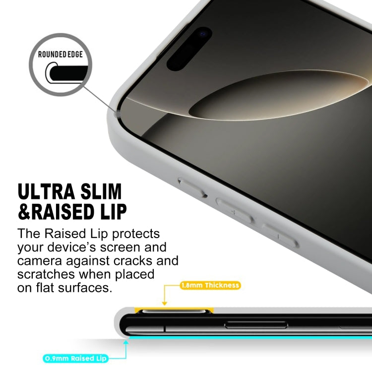 For iPhone 16 Pro Max GEBEI Plain Leather TPU Hybrid PU Phone Case(Grey) by GEBEI