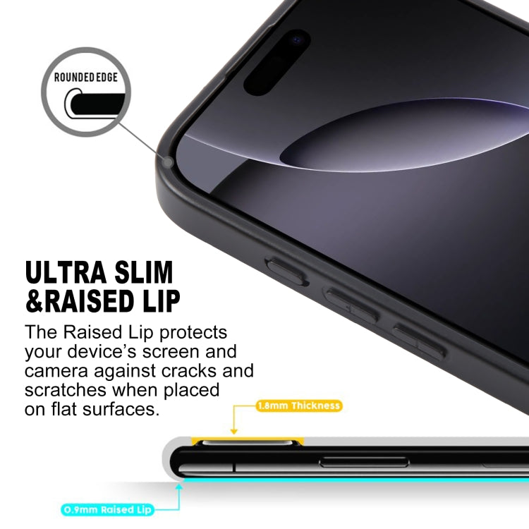 For iPhone 16 Pro Max GEBEI Plain Leather TPU Hybrid PU Phone Case(Black) by GEBEI