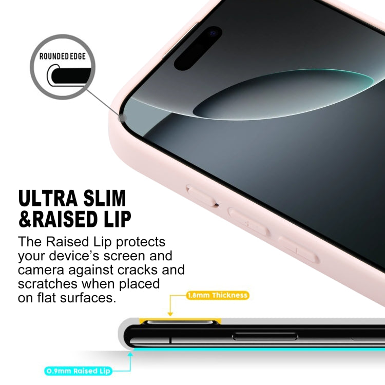 For iPhone 16 Pro GEBEI Plain Leather TPU Hybrid PU Phone Case(Pink) by GEBEI