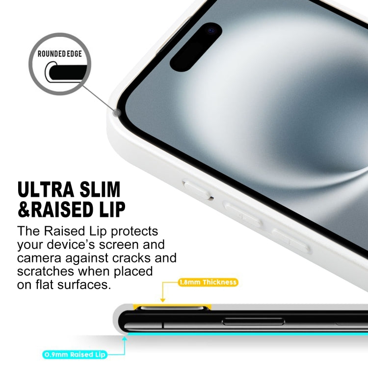 For iPhone 16 Plus GEBEI Plain Leather TPU Hybrid PU Phone Case(White) by GEBEI