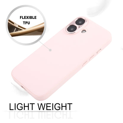 For iPhone 16 GEBEI Plain Leather TPU Hybrid PU Phone Case(Pink) by GEBEI