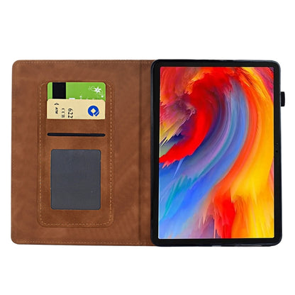 For Amazon Kindle Paperwhite 12th Gen 2024 Flowers and Bird Embossed Smart Leather Tablet Case(Brown) by bashfashion