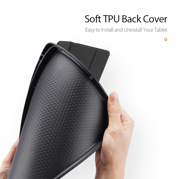 For iPad 9.7 inch(2017)/9.7 inch(2018)/iPad 6 DUX DUCIS Domo Series Horizontal Flip Magnetic PU Leather Case with Three-folding Holder & Pen Slot(Black) by DUX DUCIS