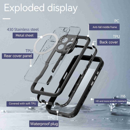 For iPhone 16 Pro RedPepper IP68 Waterproof Triple-proof MagSafe Phone Case(Black) by RedPepper