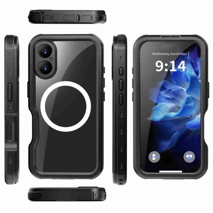 For iPhone 16 Plus RedPepper IP68 Waterproof Triple-proof MagSafe Phone Case(Black) by RedPepper