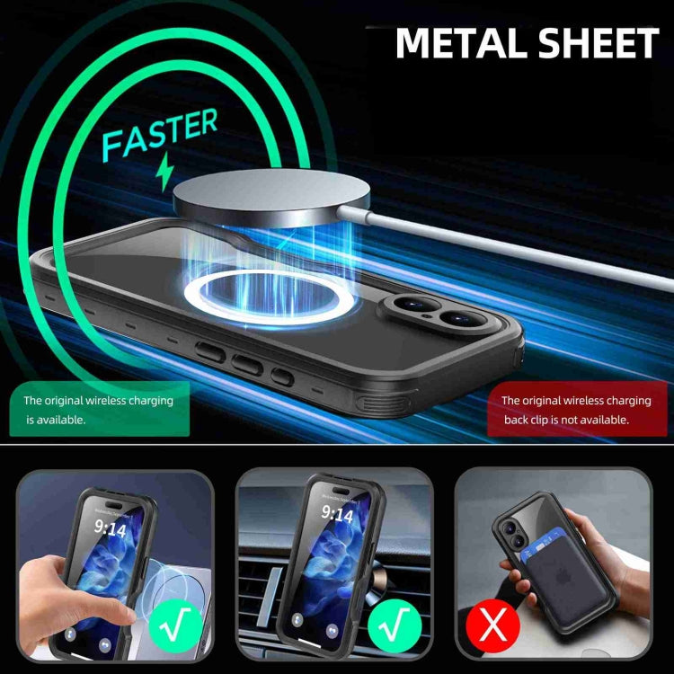 For iPhone 16 Plus RedPepper IP68 Waterproof Triple-proof MagSafe Phone Case(Black) by RedPepper