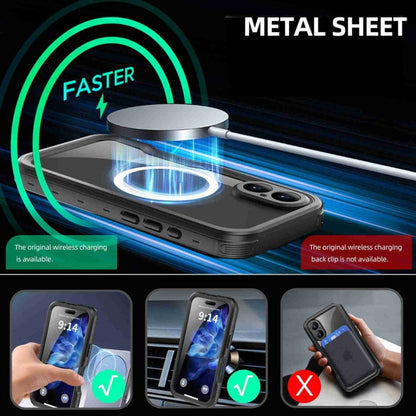 For iPhone 16 Plus RedPepper IP68 Waterproof Triple-proof MagSafe Phone Case(Black) by RedPepper