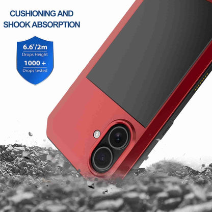For iPhone 16 RedPepper Triple-proof Metal Phone Case(Red) by RedPepper