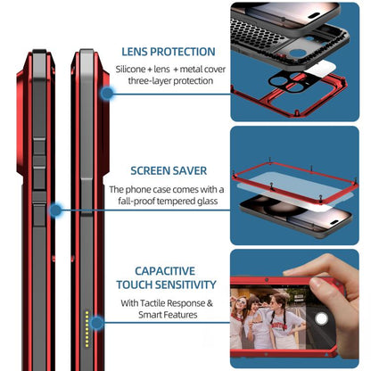 For iPhone 17 Pro Max RedPepper Triple-proof Metal Phone Case(Red) by RedPepper