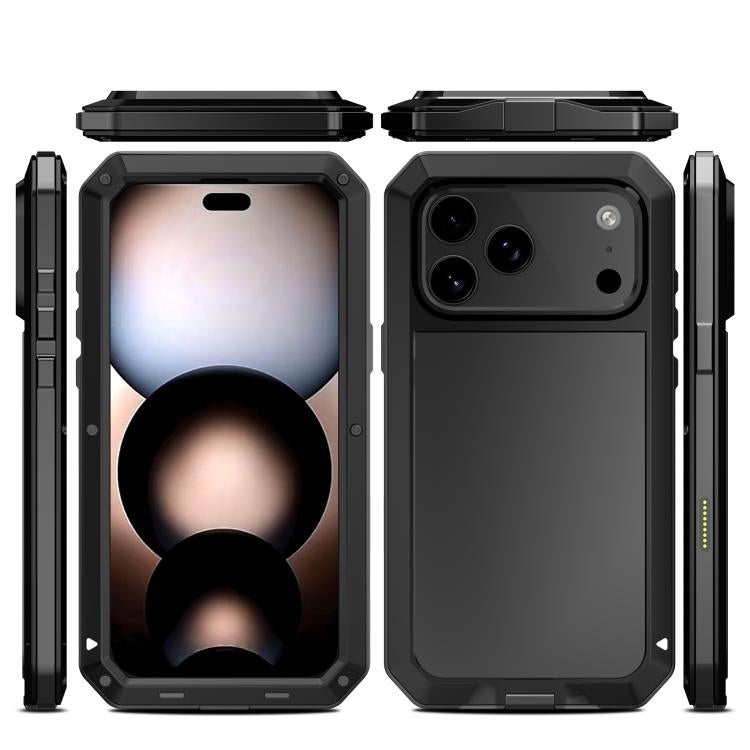 For iPhone 17 Pro RedPepper Triple-proof Metal Phone Case(Black) by RedPepper