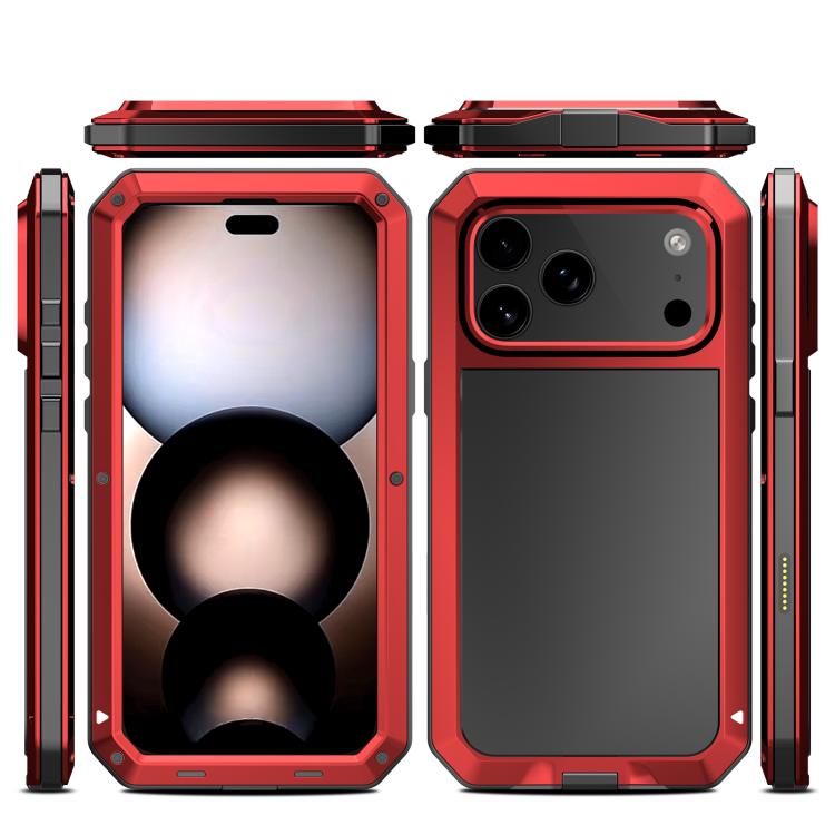 For iPhone 17 Pro RedPepper Triple-proof Metal Phone Case(Red) by RedPepper