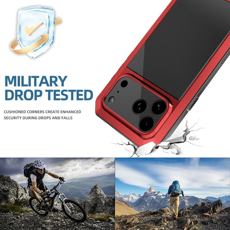 For iPhone 17 Pro RedPepper Triple-proof Metal Phone Case(Red) by RedPepper