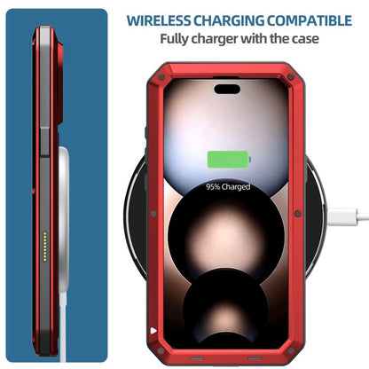 For iPhone 17 Pro RedPepper Triple-proof Metal Phone Case(Red) by RedPepper