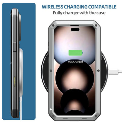 For iPhone 17 Pro RedPepper Triple-proof Metal Phone Case(Silver) by RedPepper