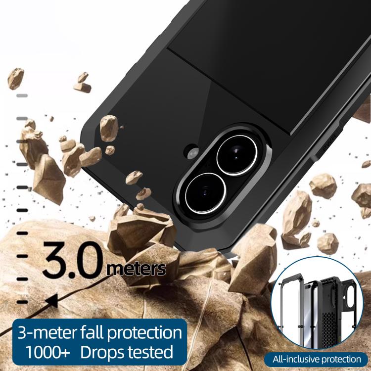 For iPhone 17 RedPepper Triple-proof Metal Phone Case(Black) by RedPepper