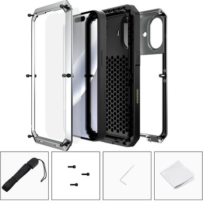 For iPhone 17 RedPepper Triple-proof Metal Phone Case(Silver) by RedPepper