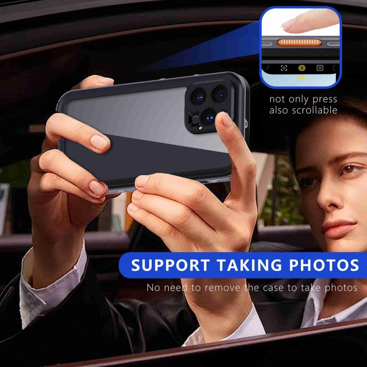 For iPhone 16 Pro Max RedPepper Transparent Dot IP68 Waterproof Triple-proof Phone Case(Black Dark Grey) by RedPepper