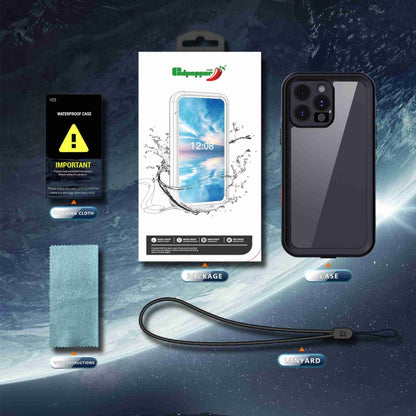 For iPhone 16 Pro RedPepper Transparent Dot IP68 Waterproof Triple-proof Phone Case(Black Dark Grey) by RedPepper