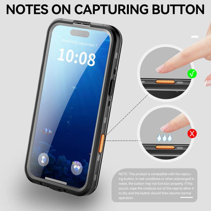 For iPhone 17 Pro Max RedPepper Transparent Dot IP68 Waterproof Triple-proof MagSafe Phone Case(Black Dark Grey) by RedPepper