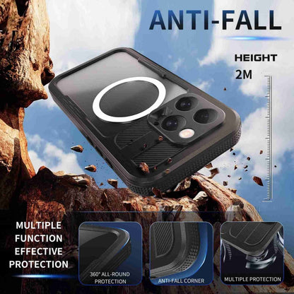 For iPhone 16 Pro Max RedPepper IP68 Waterproof Triple-proof MagSafe Phone Case(Black) by RedPepper