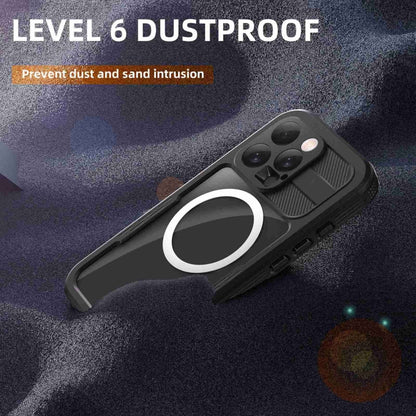 For iPhone 16 Pro Max RedPepper IP68 Waterproof Triple-proof MagSafe Phone Case(Black) by RedPepper