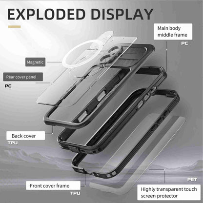 For iPhone 16 Plus RedPepper IP68 Waterproof Triple-proof MagSafe Phone Case(Black) by RedPepper