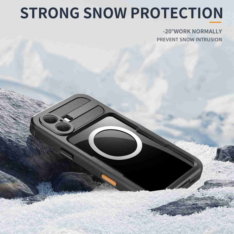 For iPhone 16 RedPepper IP68 Waterproof Triple-proof MagSafe Phone Case(Black) by RedPepper