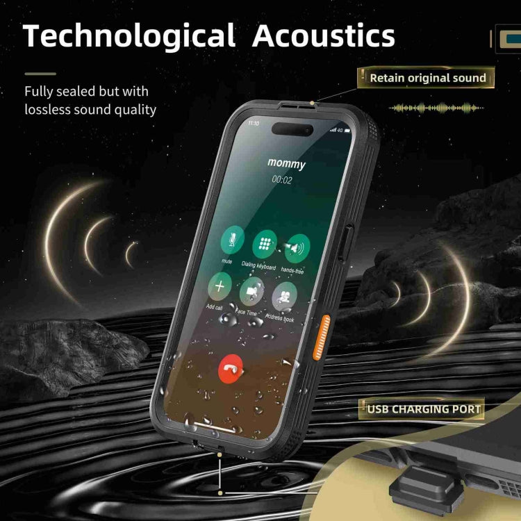 For iPhone 16 RedPepper IP68 Waterproof Triple-proof MagSafe Phone Case(Black) by RedPepper