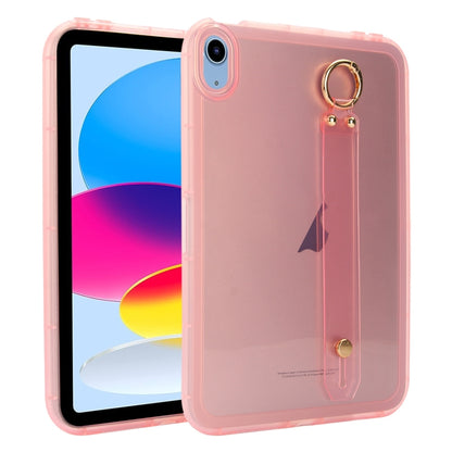 For iPad 2025 / 2022 Wristband Holder PC Hybrid TPU Soft Tablet Case(Pink) by bashfashion