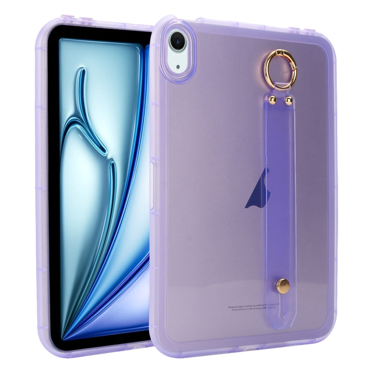 For iPad Air 11 2024 / Air 11 2025 Wristband Holder PC Hybrid TPU Soft Tablet Case(Purple) by bashfashion