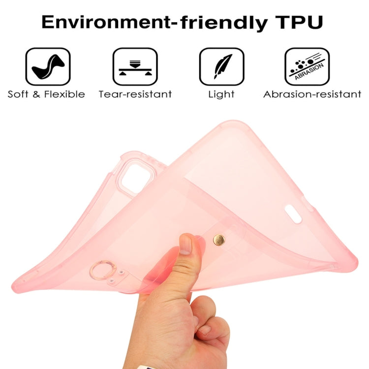 For iPad Pro 11 2025 / 2024 Wristband Holder PC Hybrid TPU Soft Tablet Case(Pink) by bashfashion