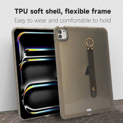 For iPad mini 5 / 4 Wristband Holder PC Hybrid TPU Soft Tablet Case(Black) by bashfashion
