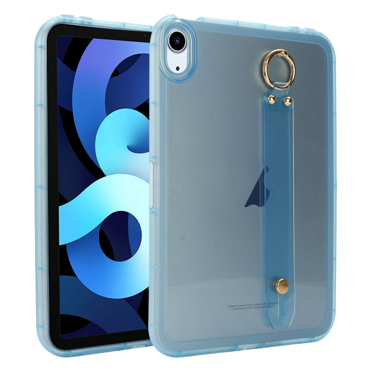 For iPad Air 5 / Air 4 / Pro 11 2018 Wristband Holder PC Hybrid TPU Soft Tablet Case(Blue) by bashfashion