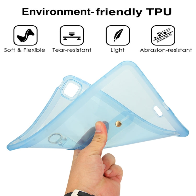 For iPad Air 5 / Air 4 / Pro 11 2018 Wristband Holder PC Hybrid TPU Soft Tablet Case(Blue) by bashfashion