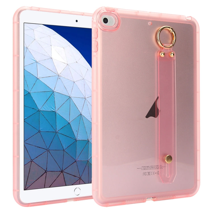 For iPad Air 3 10.5 2019 Wristband Holder PC Hybrid TPU Soft Tablet Case(Pink) by bashfashion