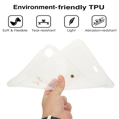 For iPad Air 2 / 9.7 2017 / 2018 Wristband Holder PC Hybrid TPU Soft Tablet Case(Transparent) by bashfashion