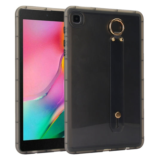 For Samsung Galaxy Tab A 8.0 2019 T290 Wristband Holder PC Hybrid TPU Soft Tablet Case(Black) by bashfashion