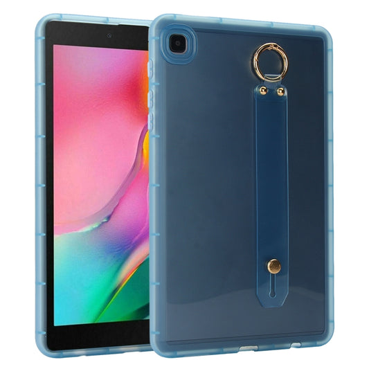 For Samsung Galaxy Tab A 8.0 2019 T290 Wristband Holder PC Hybrid TPU Soft Tablet Case(Blue) by bashfashion