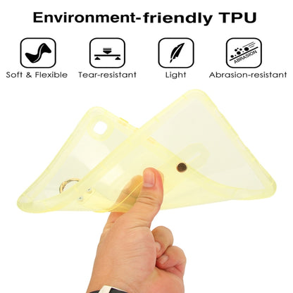 For Samsung Galaxy Tab A7 10.4 2020 T500 Wristband Holder PC Hybrid TPU Soft Tablet Case(Yellow) by bashfashion